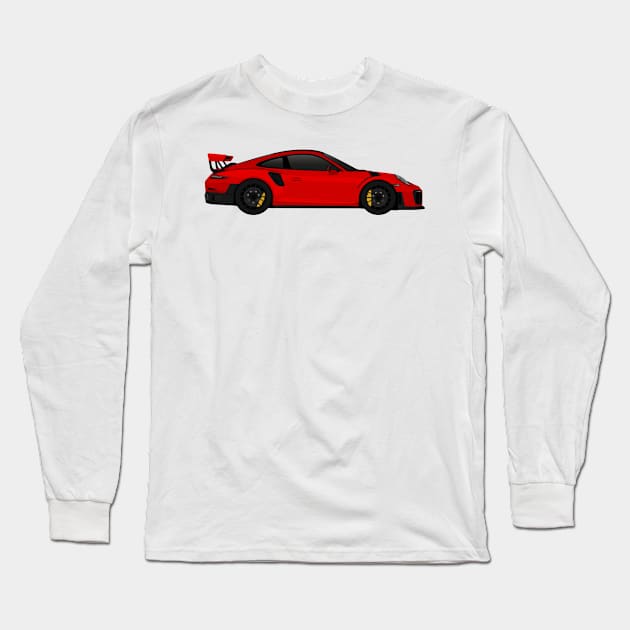 GT2RS Side Red Long Sleeve T-Shirt by VENZ0LIC